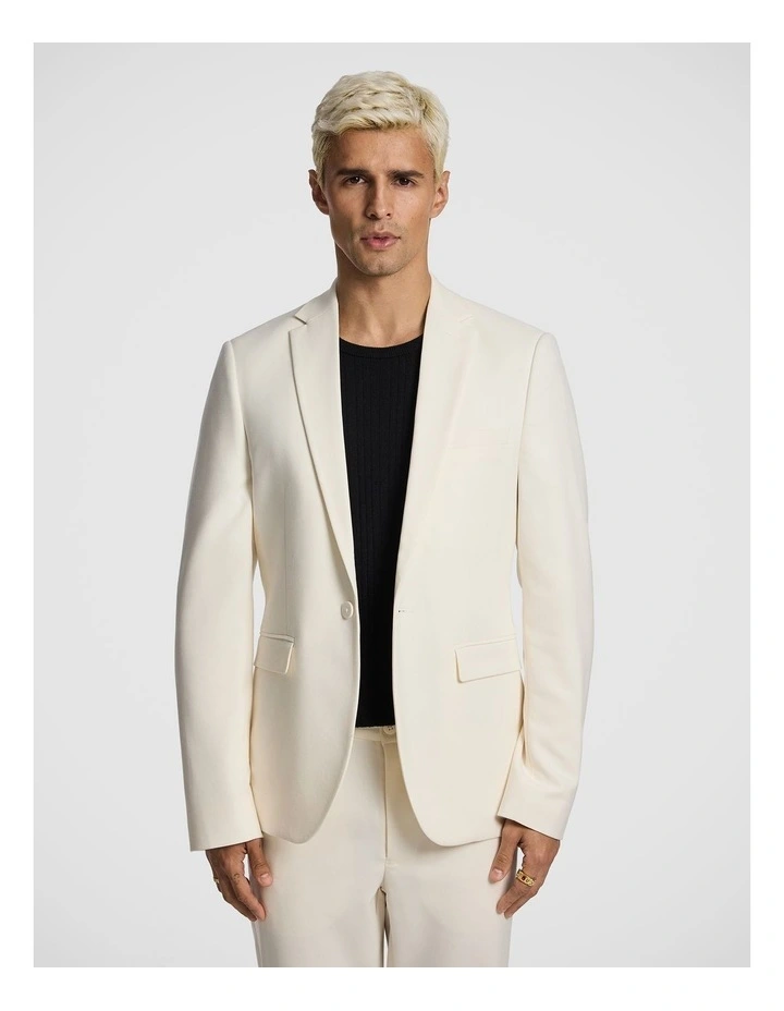Kent Stretch Blazer in Off White image 1