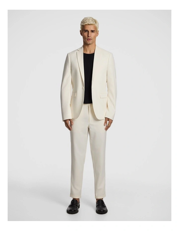 Kent Stretch Blazer in Off White image 2