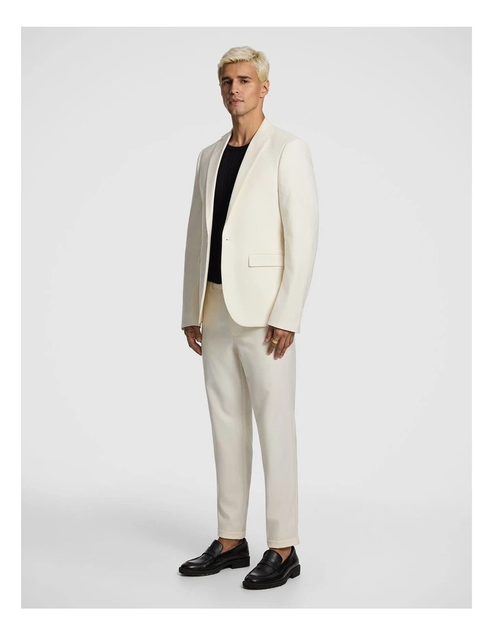 Kent Stretch Blazer in Off White image 4
