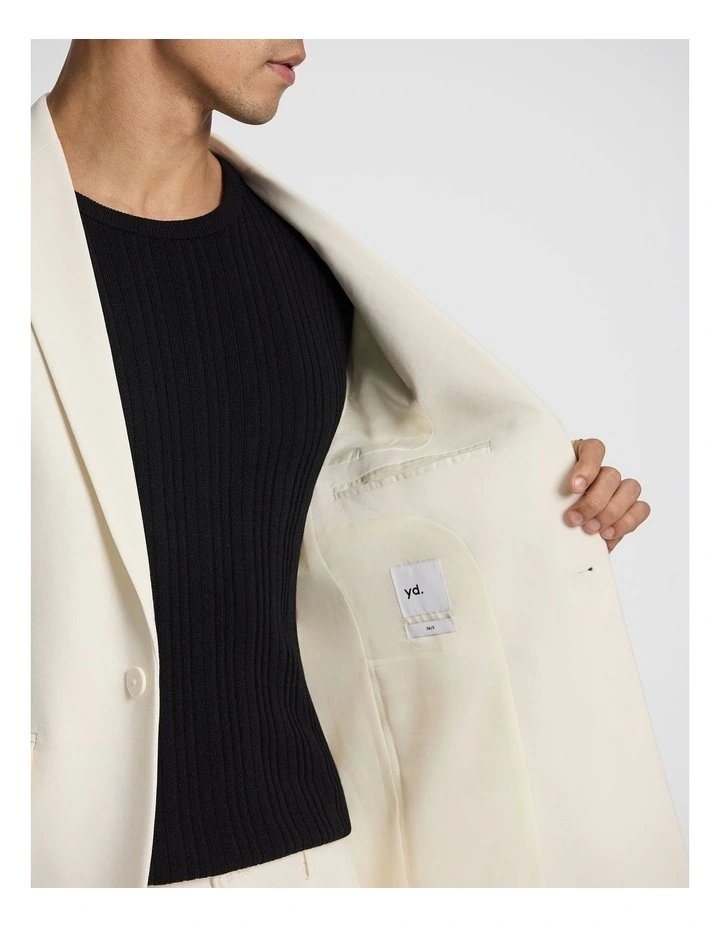 Kent Stretch Blazer in Off White image 5