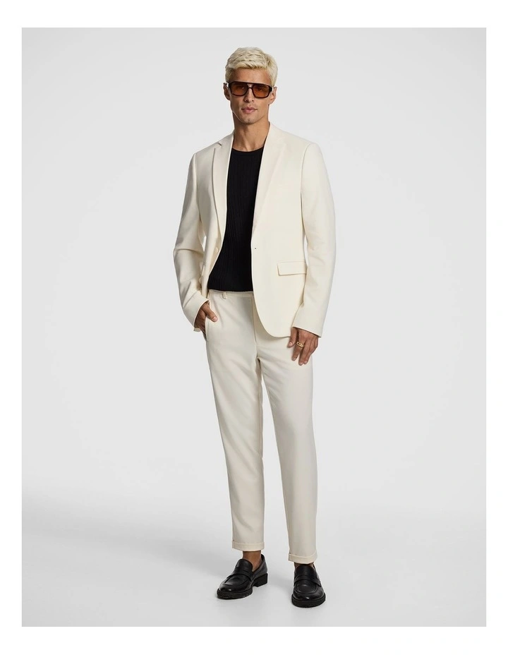 Kent Stretch Blazer in Off White image 7