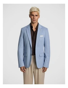 Dash Knitted Blazer in Light Blue