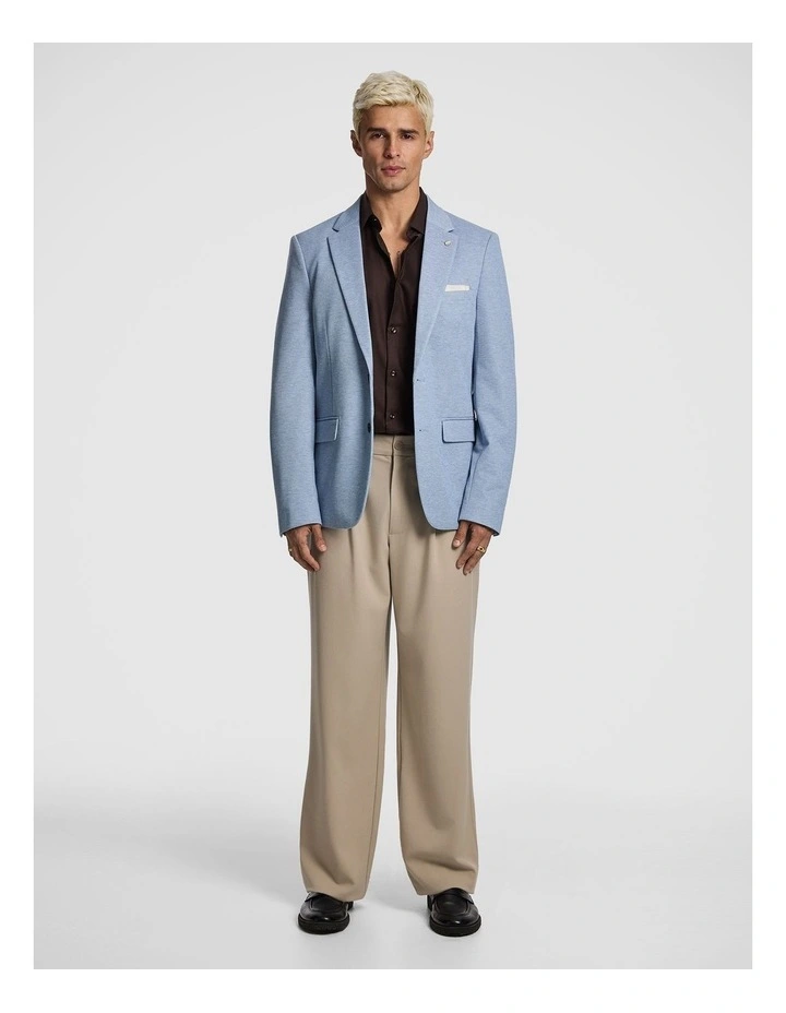 Dash Knitted Blazer in Light Blue image 2