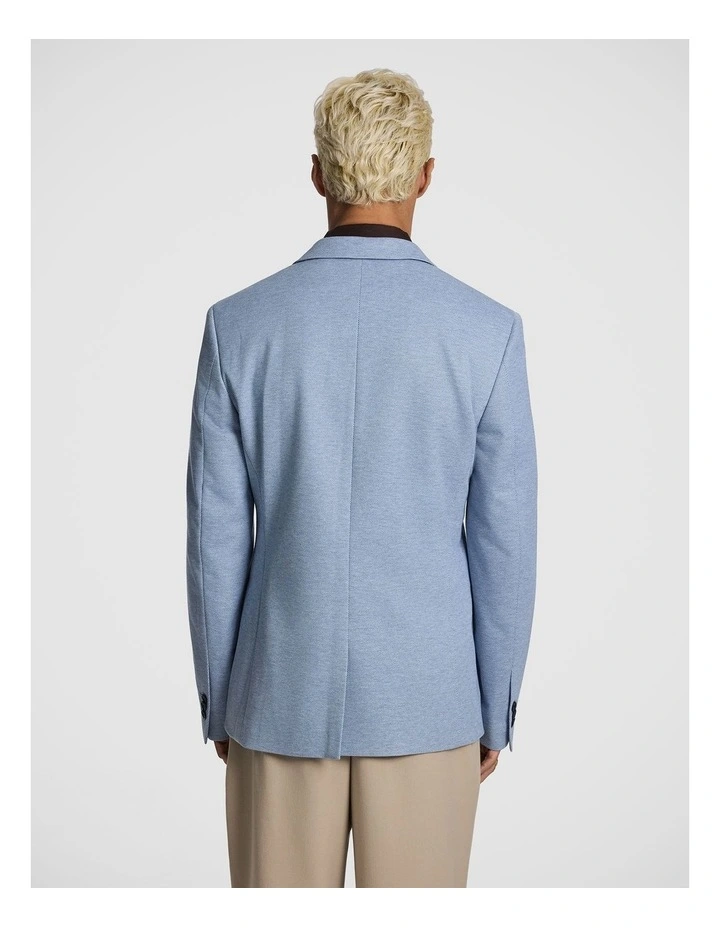Dash Knitted Blazer in Light Blue image 3