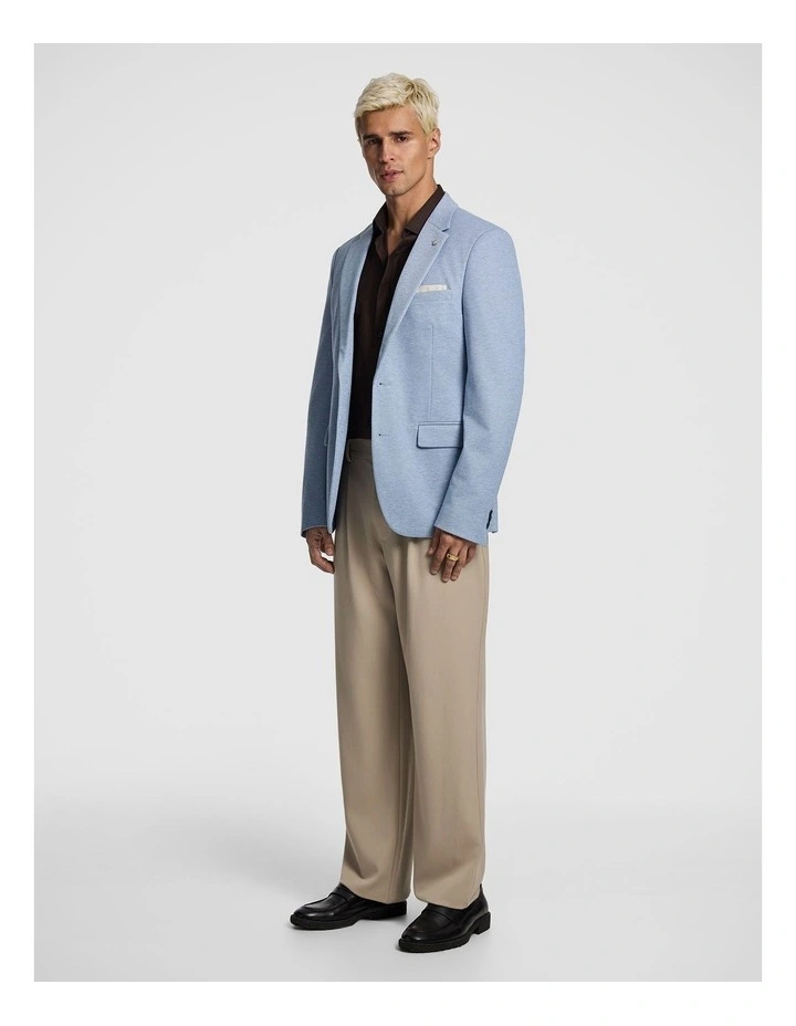 Dash Knitted Blazer in Light Blue image 4