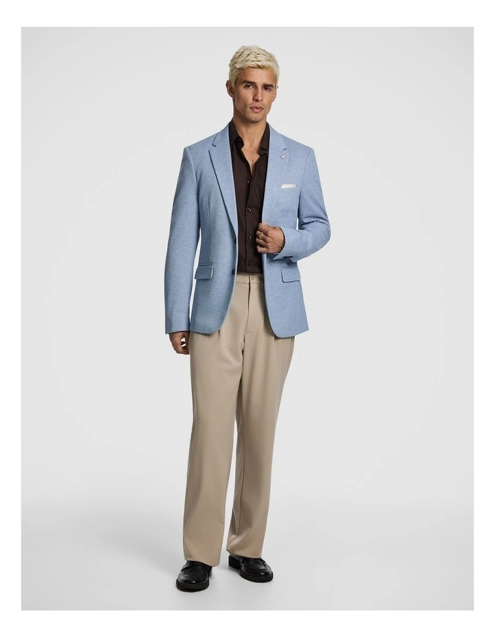 Dash Knitted Blazer in Light Blue image 7