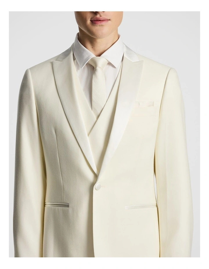 Amalfi Wool Blend Tux Blazer in Off White image 2