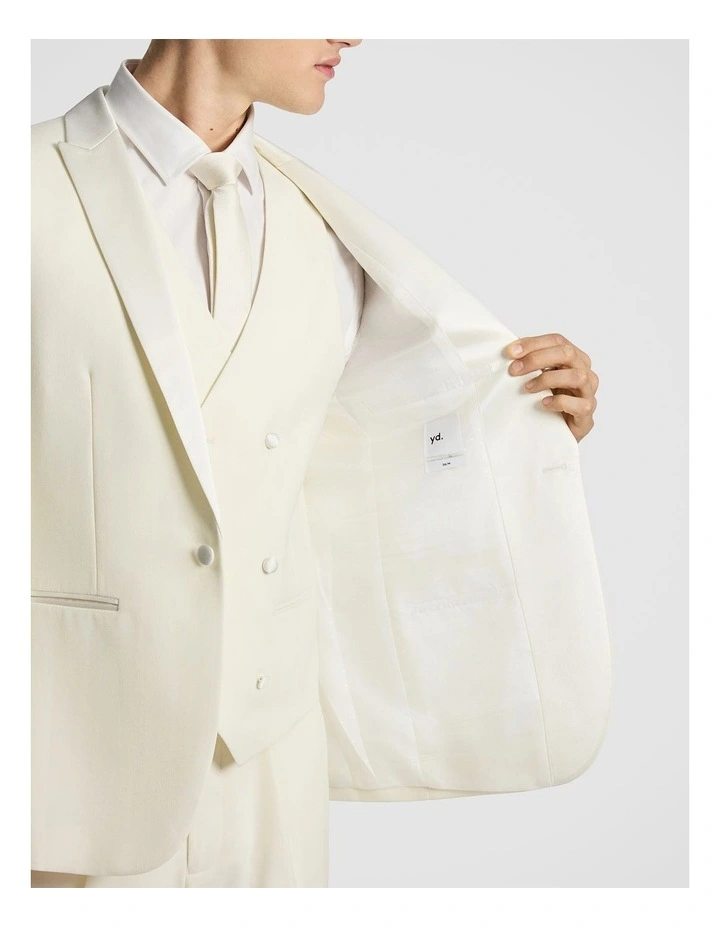 Amalfi Wool Blend Tux Blazer in Off White image 4