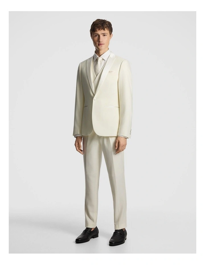 Amalfi Wool Blend Tux Blazer in Off White image 5
