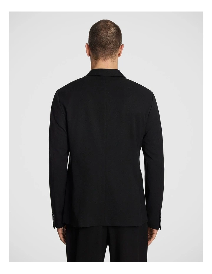 Brooks Double Breasted Relaxed Blazer in Black image 3