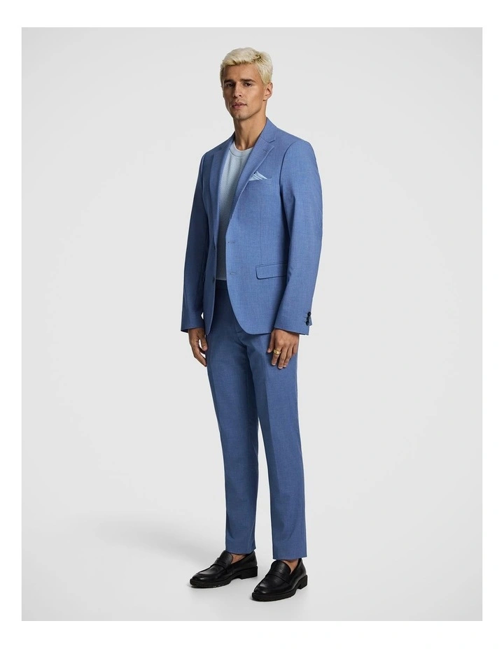 Alfredo Slim Suit Jacket in Blue image 4