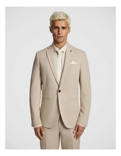 Chief Stretch Skinny Suit Jacket in Natural