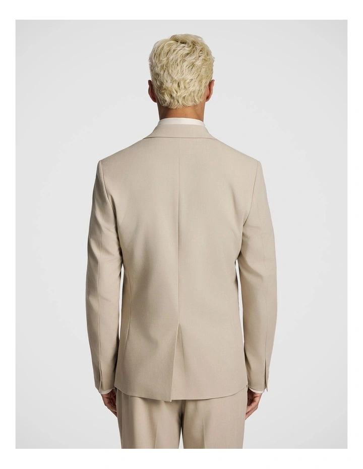 Chief Stretch Skinny Suit Jacket in Natural image 3