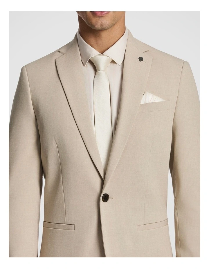 Chief Stretch Skinny Suit Jacket in Natural image 5