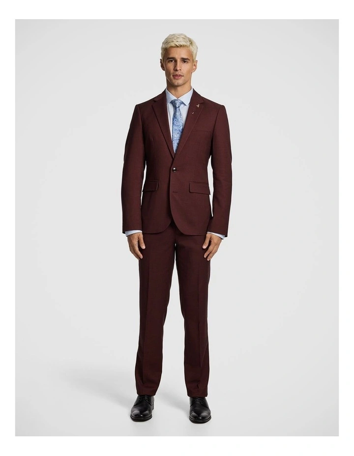 Marshal Slim Suit Jacket in Rust image 2