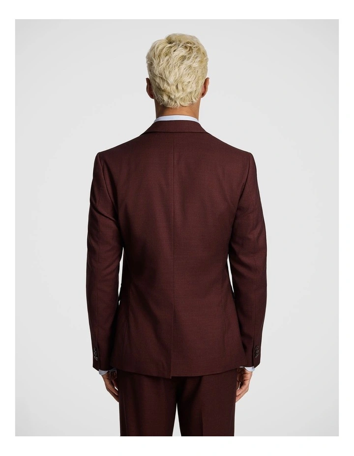 Marshal Slim Suit Jacket in Rust image 3