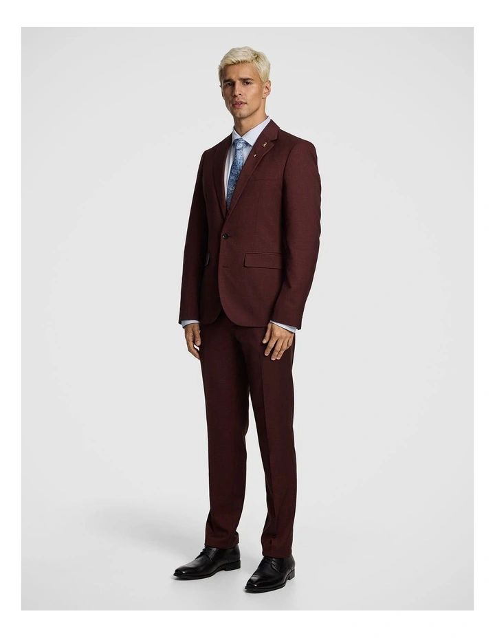 Marshal Slim Suit Jacket in Rust image 4