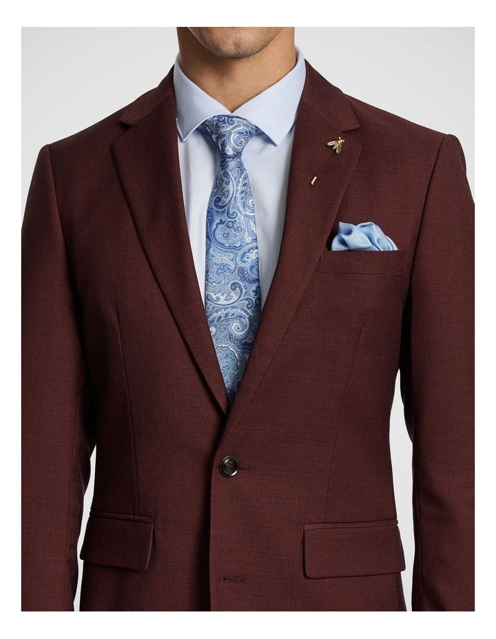 Marshal Slim Suit Jacket in Rust image 5