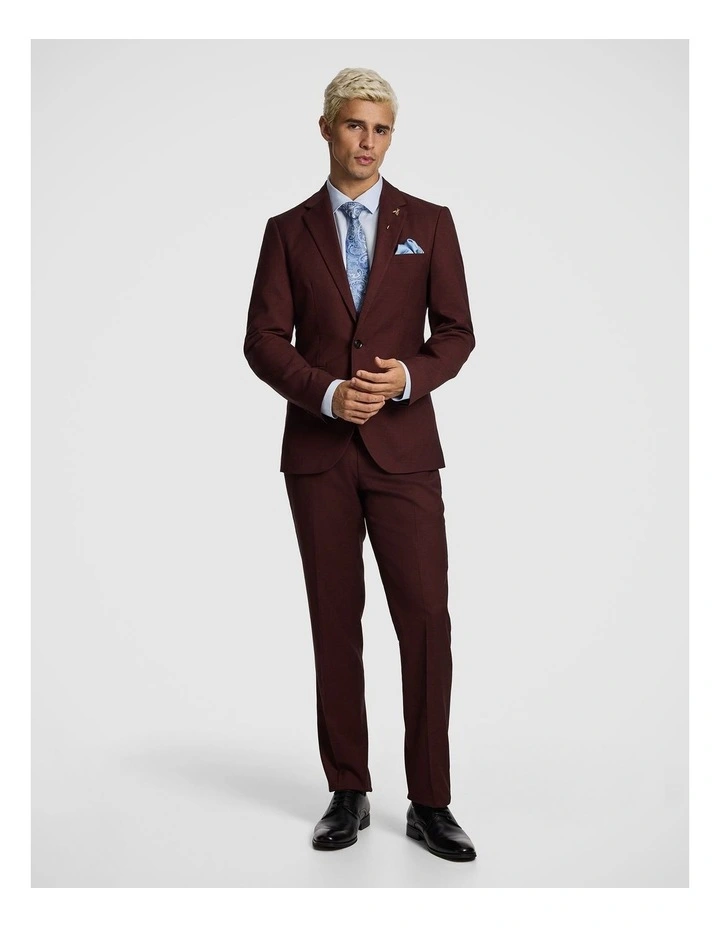 Marshal Slim Suit Jacket in Rust image 7