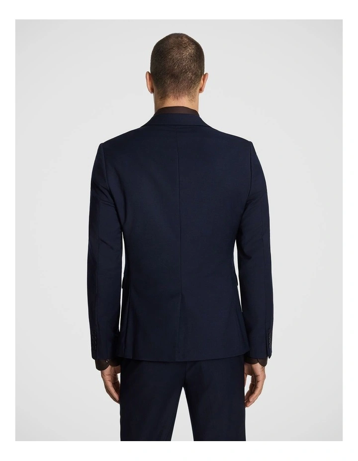 Atlas Wool Blend Slim Suit Jacket in Navy image 2