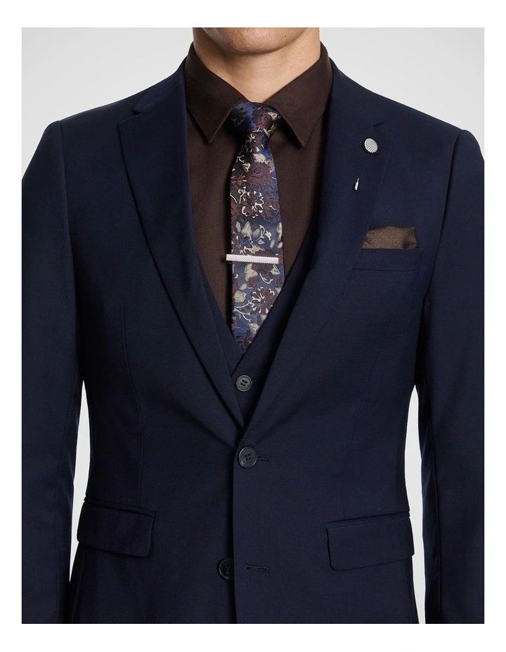 Atlas Wool Blend Slim Suit Jacket in Navy image 3