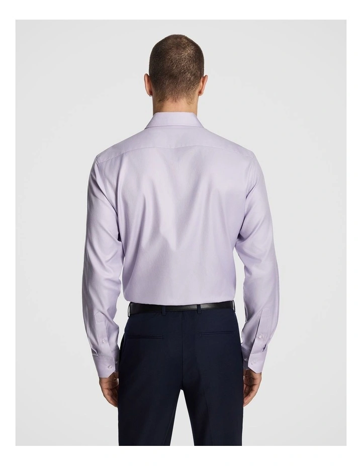 Maximum Two Ply Cotton Premium Slim Dress Shirt in Lilac image 2
