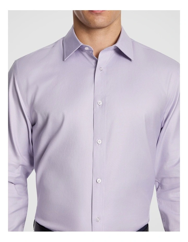 Maximum Two Ply Cotton Premium Slim Dress Shirt in Lilac image 3