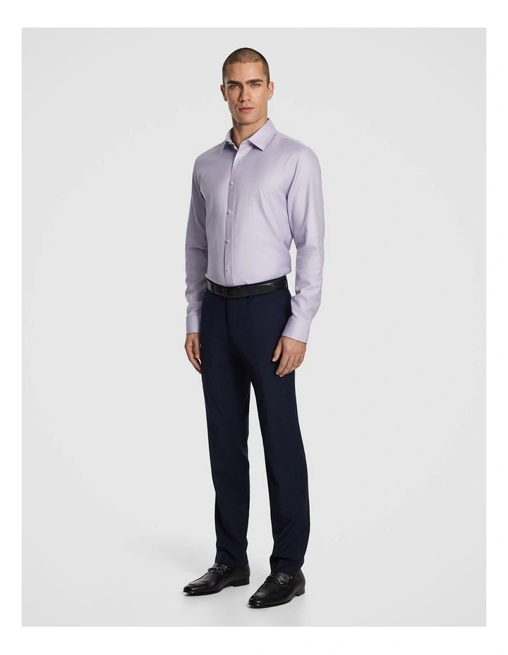 Maximum Two Ply Cotton Premium Slim Dress Shirt in Lilac image 4