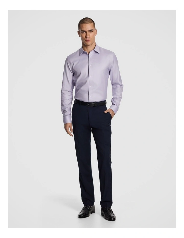 Maximum Two Ply Cotton Premium Slim Dress Shirt in Lilac image 5