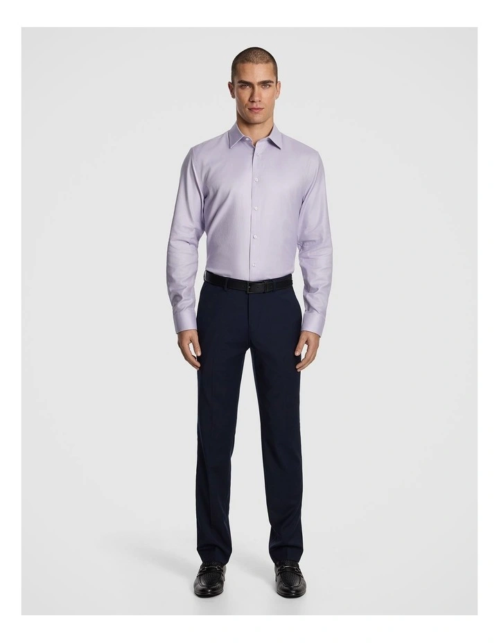 Maximum Two Ply Cotton Premium Slim Dress Shirt in Lilac image 6