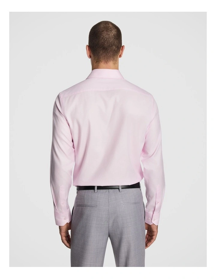 Maximum Two Ply Cotton Slim Dress Shirt in Pink image 2