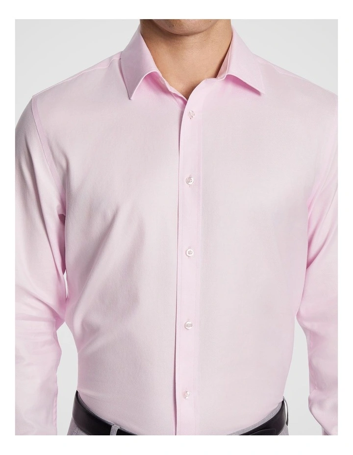 Maximum Two Ply Cotton Slim Dress Shirt in Pink image 3