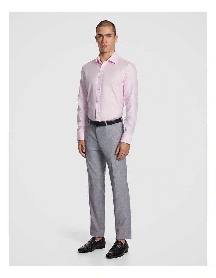 Maximum Two Ply Cotton Slim Dress Shirt in Pink image 4