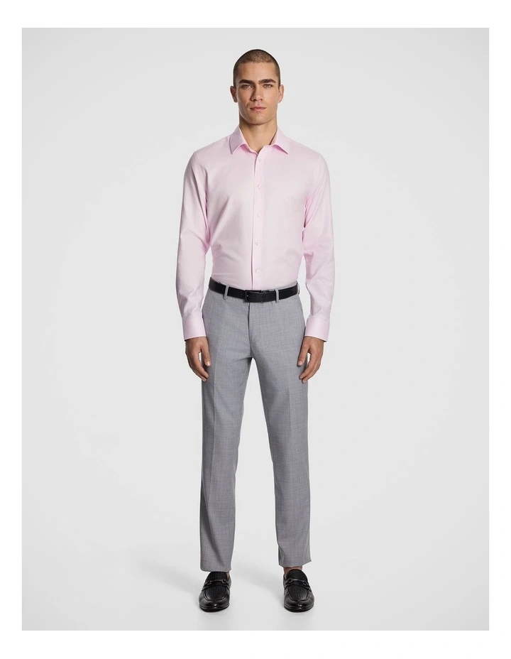 Maximum Two Ply Cotton Slim Dress Shirt in Pink image 5