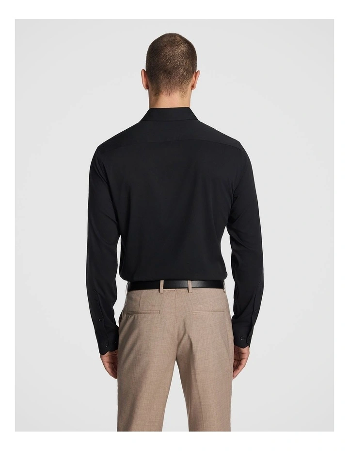 Frango Bamboo Slim Fit Dress Shirt in Black image 2