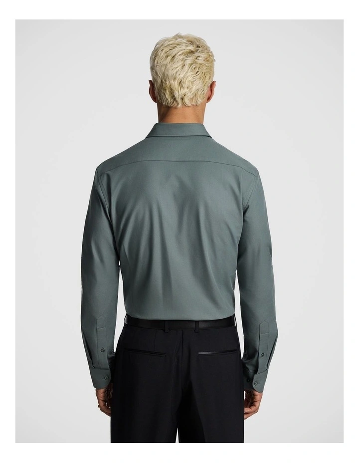 Marcus Slim Fit Dress Shirt in Sage image 2