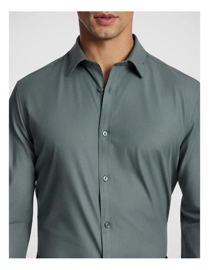 Marcus Slim Fit Dress Shirt in Sage image 3