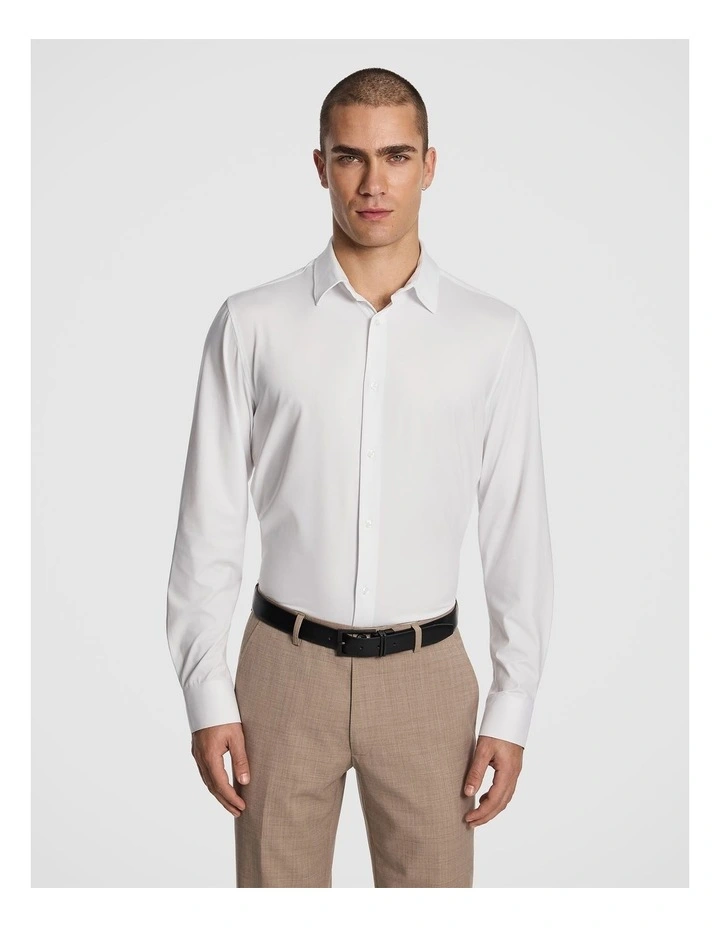 Pulse Slim Hyper Stretch Dress Shirt in White image 1