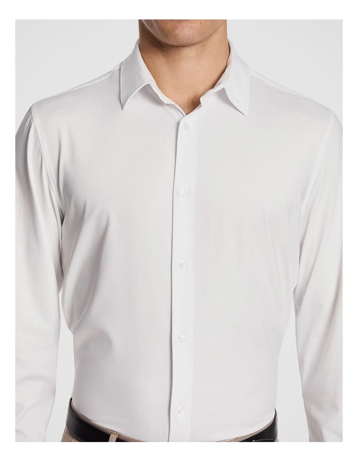 Pulse Slim Hyper Stretch Dress Shirt in White image 3