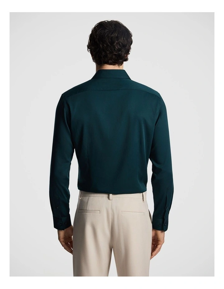 Heathcoat Slim Bamboo Shirt in Dark Teal image 2