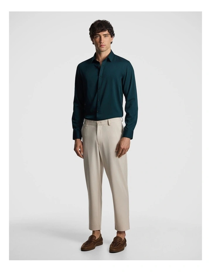 Heathcoat Slim Bamboo Shirt in Dark Teal image 4