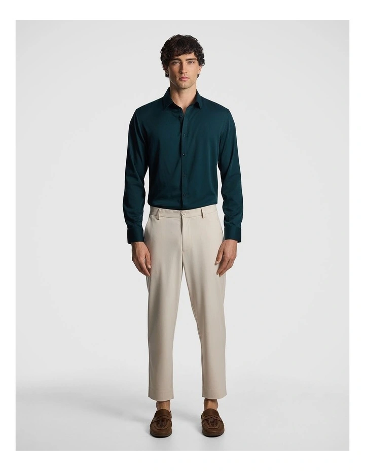 Heathcoat Slim Bamboo Shirt in Dark Teal image 5