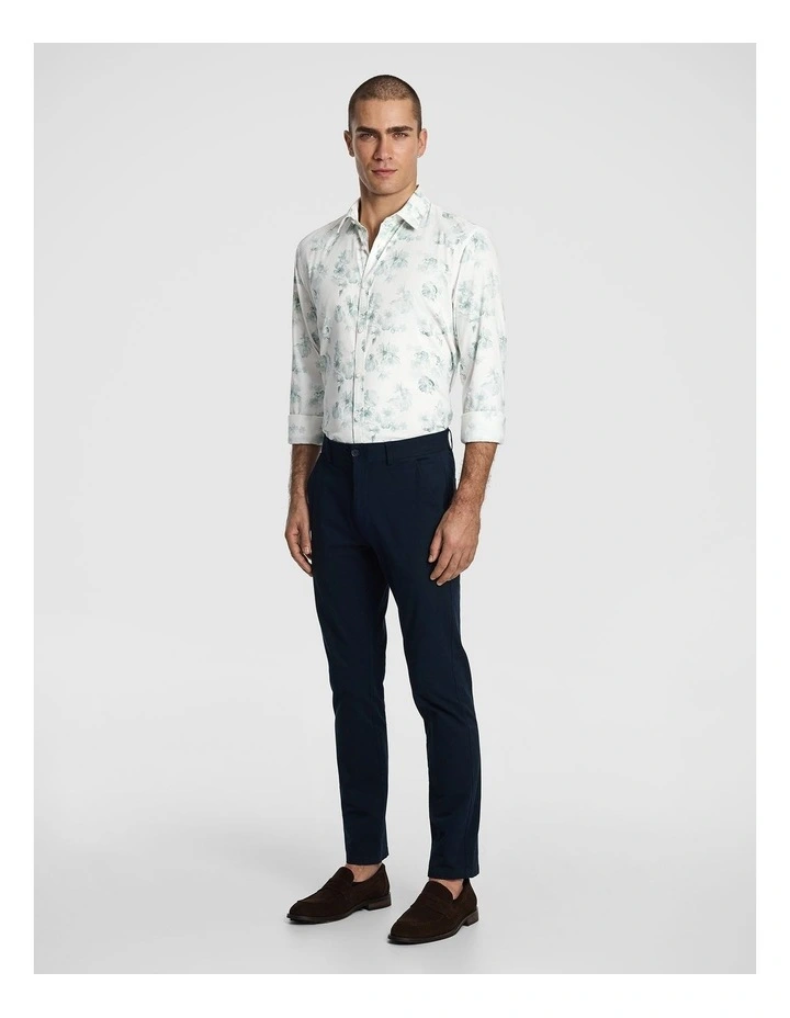 Catalunya Slim Floral Shirt in Sage image 4