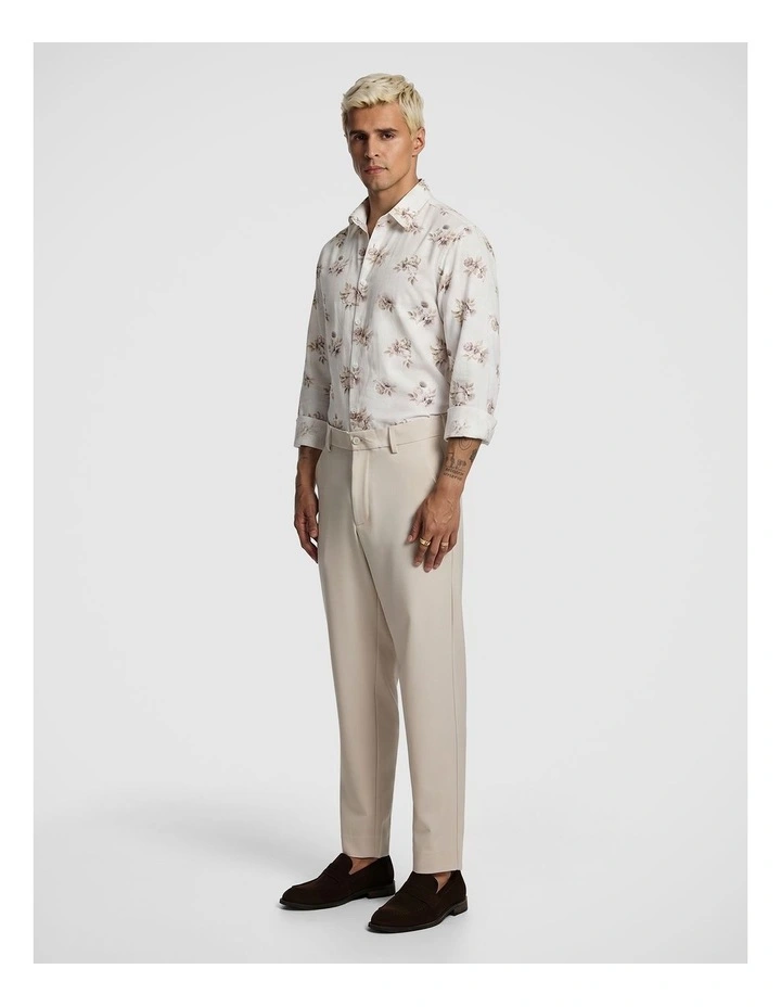 Lucio Slim Floral Shirt in Pink image 4