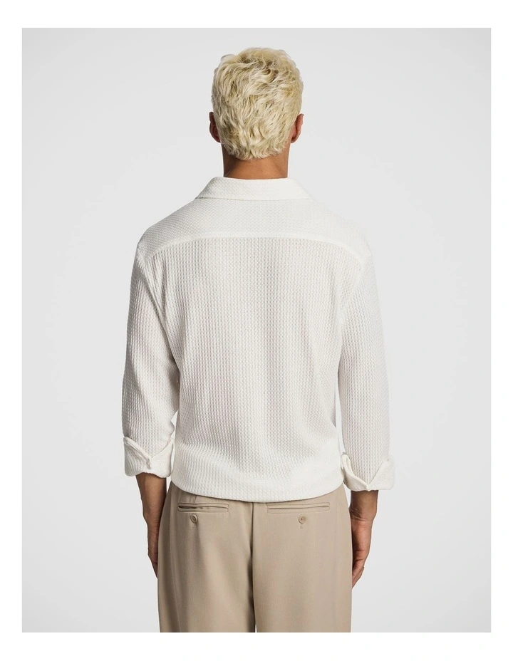 Zephyr Textured Shirt in Off White image 2