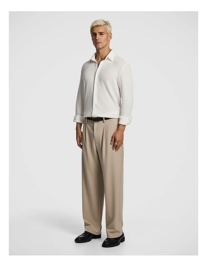 Zephyr Textured Shirt in Off White image 3