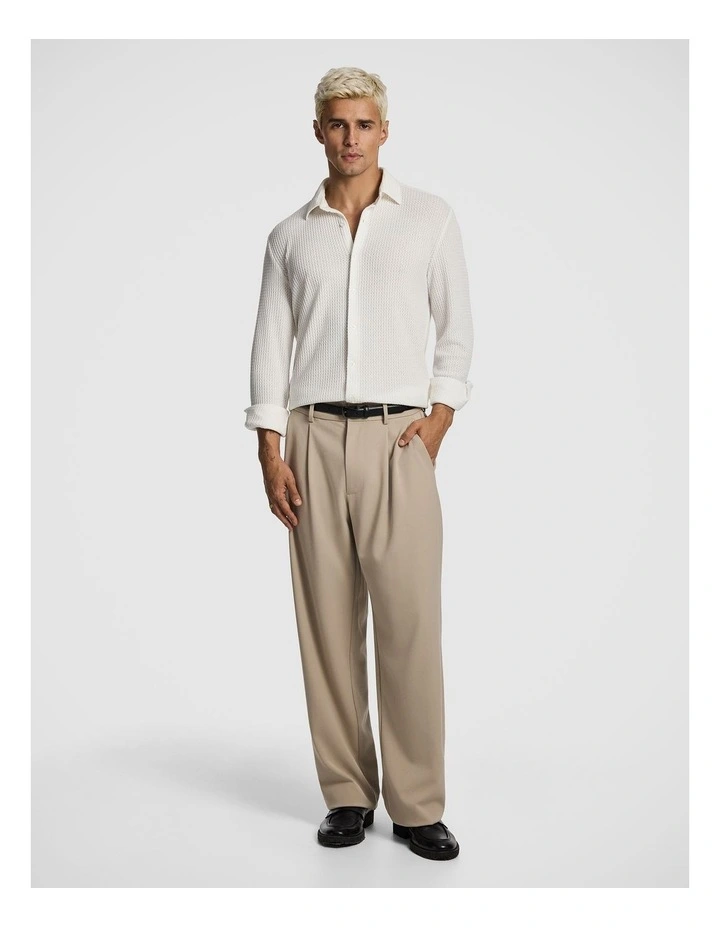 Zephyr Textured Shirt in Off White image 5
