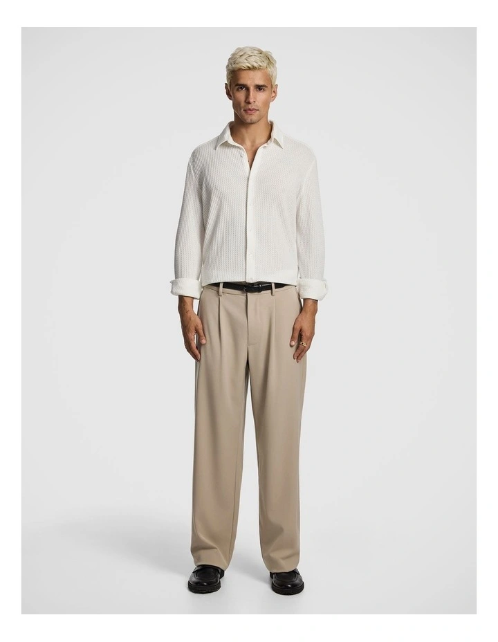 Zephyr Textured Shirt in Off White image 6
