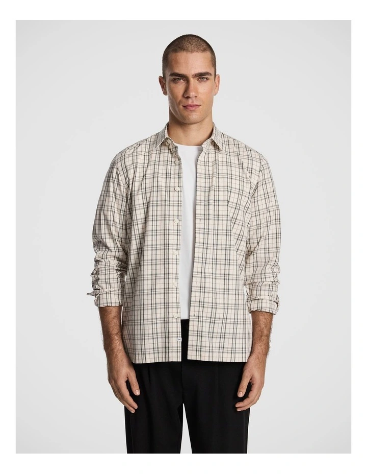Conrad Check Shirt in Natural image 1