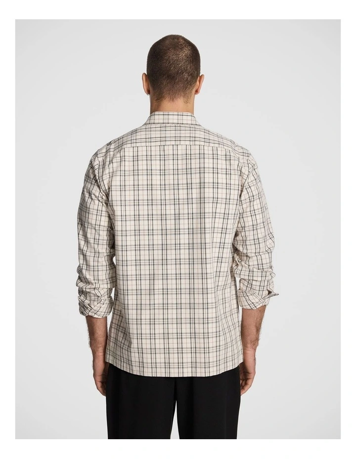 Conrad Check Shirt in Natural image 2